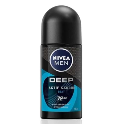 NİVEA ROLL-ON DEEP BEAT AKTİF KARBON ERKEK 50 ML ( DEODORANT )