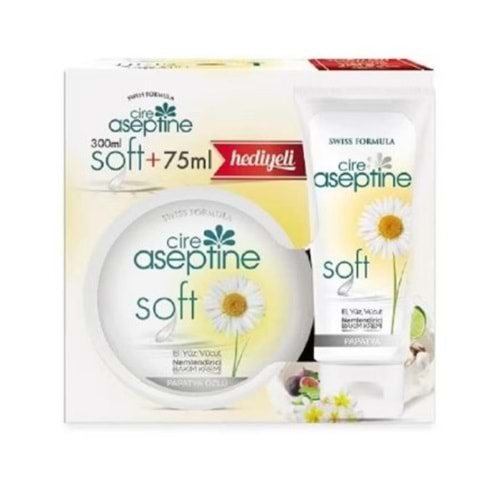 CİRE ASEPTİNE SOFT KREM 300 ML + 75 ML KOFRE