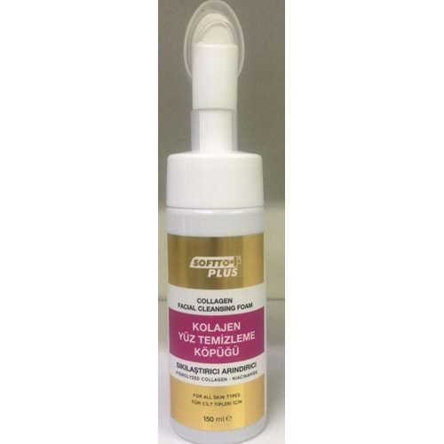 SOFTTO PLUS KOLAJEN YÜZ TEMİZLEME KÖPÜĞÜ 150 ML FIRÇALI