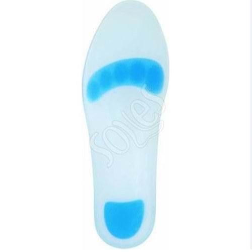 SOLES ORTOPEDİK SİLİKON TABANLIK LONGİTUDİNAL ARK TAKVİYELİ DESTEKLİ LARGE