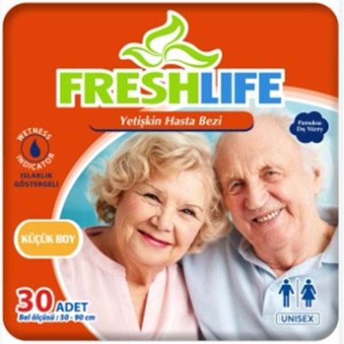 FRESHLİFE HASTA BEZİ KÜÇÜK BOY 30'LU SMALL BEL BANTLI