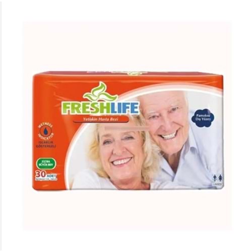 FRESHLİFE BEL BANTLI HASTA BEZİ EKSTRA XLARGE 30'LU