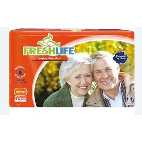 FRESHLİFE BEL BANTLI HASTA BEZİ LARGE 30'LU