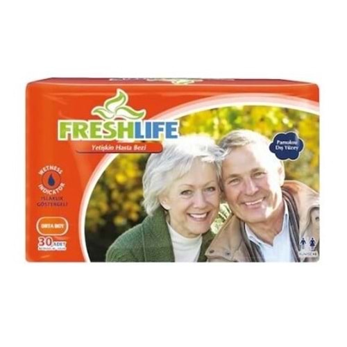 FRESHLİFE BEL BANTLI HASTA BEZİ MEDİUM 30'LU