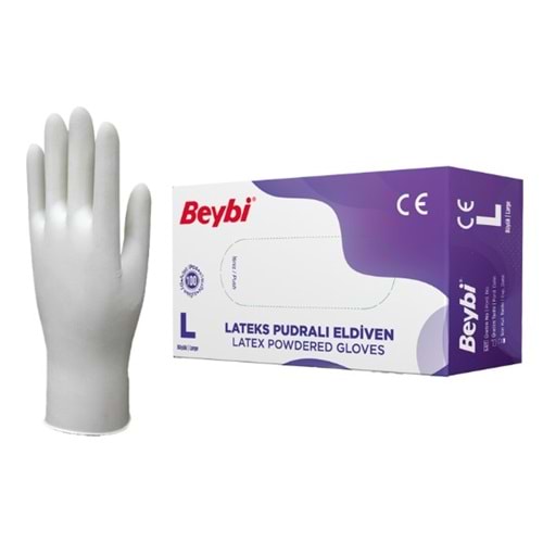 BEYBİ LATEKS ELDİVEN PUDRALI LARGE 100'LÜ