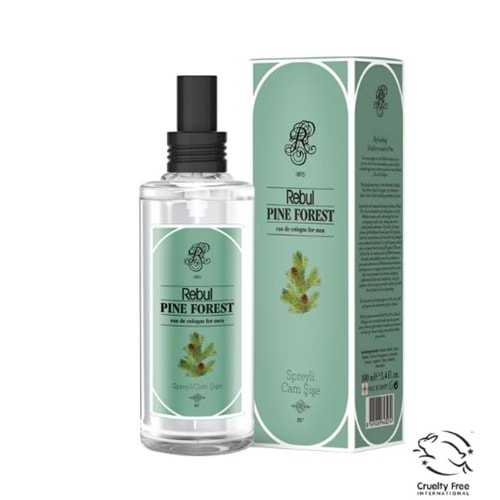 REBUL PİNE FOREST (ÇAM KOKUSU) CAM ŞİŞE SPREYLİ KOLONYA 100 ML