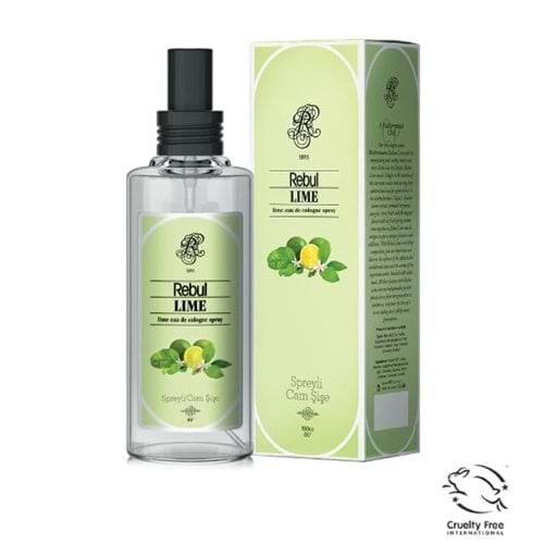 REBUL LİME (SİCİLYA LİMON KOKUSU) CAM ŞİŞE SPREYLİ KOLONYA 100 ML