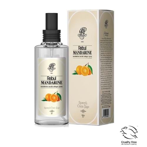 REBUL MANDARİNE (MANDALİNA KOKUSU) CAM ŞİŞE SPREYLİ KOLONYA 100 ML