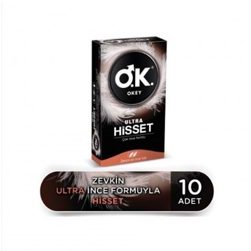 OKEY PREZERVATİF 10 LU ULTRA HİSSET