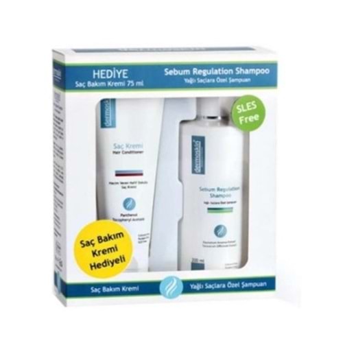 DERMOSKİN ŞAMPUAN YAĞLI SAÇLARA ÖZEL 200 ML + SAÇ BAKIM KREMİ 75 ML HEDİYE