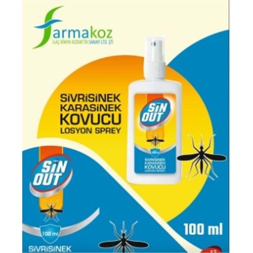 SİN OUT SİVRİSİNEK KOVUCU VÜCUT SPREYİ 100 ML