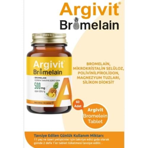 ARGİVİT BROMELAİN 500 MG 60 TABLET