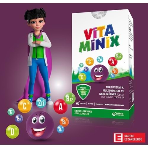 VİTAMİNİX ŞURUP 150 ML KARAMÜRVER & MULTİVİTAMİN & MULTİMİNERAL