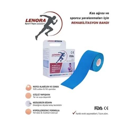 LENORA KİNESİO AĞRI BANDI MAVİ