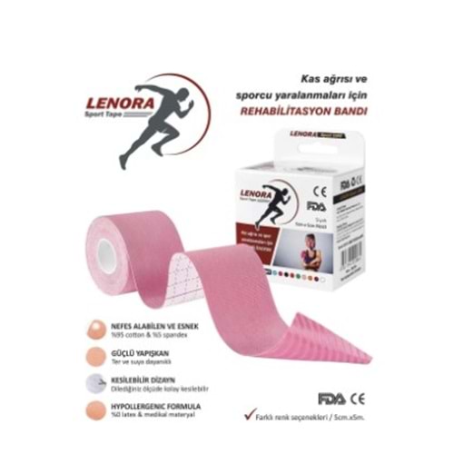 LENORA KİNESİO AĞRI BANDI PEMBE