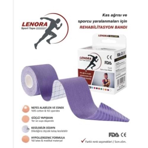 LENORA KİNESİO AĞRI BANDI MOR