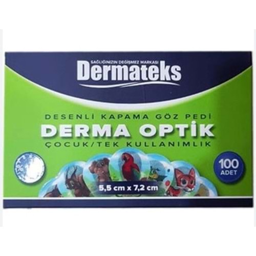 DERMATEKS STERİL GÖZ PEDİ 5,5 X 7,2 CM ÇOCUK 100 Lİ PAKET