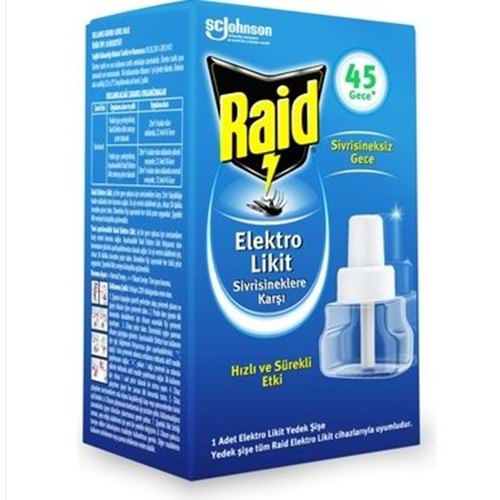 RAİD ELECTROLİKİT YEDEK 45 GECE 27 ML
