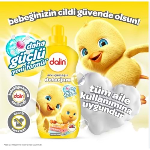 DALİN BEBEK ÇAMAŞIR DETARJANI SIVI 1500 ML ( BICI BICI KOKULU )