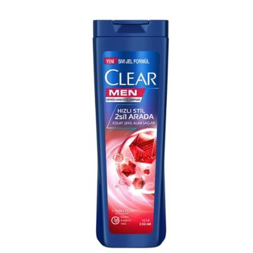 CLEAR MEN ŞAMPUAN 2 Sİ 1 ARADA KOLAY ŞEKİL ALAN SAÇLAR 350 ML
