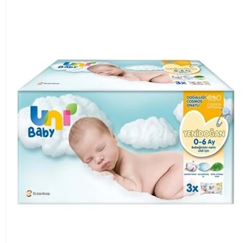 UNİBABY ISLAK MENDİL 3X40 ADET 0-6 AY YENİDOĞAN