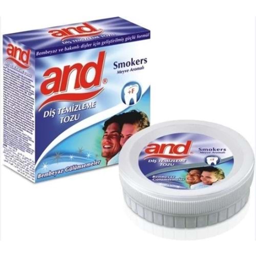 AND DİŞ PARLATMA TOZU SMOKERS 40 GR