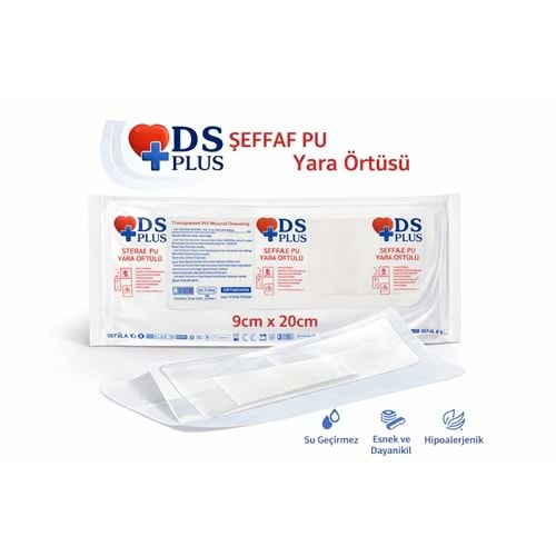 DAMLA SAĞLIK ŞEFFAF SU GEÇİRMEZ YARA ÖRTÜSÜ 9X20 CM (SEZERYAN BANDI) TEKLİ
