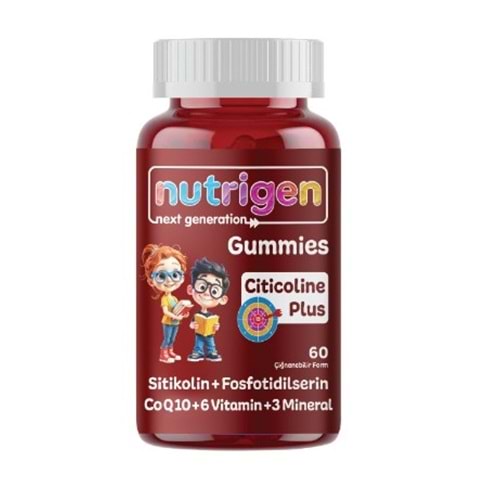 NUTRİGEN GUMMİES SİTİKOLİN 60 ÇİĞNEME TB