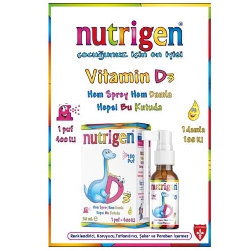 NUTRİGEN VİTAMİN D3 400 IU SPREY 20 ML