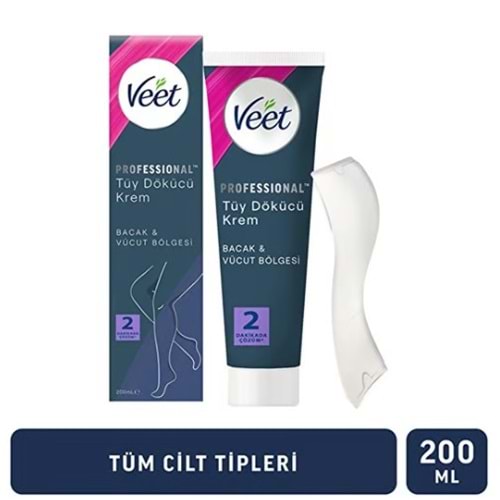 VEET PROFESSİONAL TÜY DÖKÜCÜ KREM TÜM CİLT TİPLERİ İÇİN 200 ML