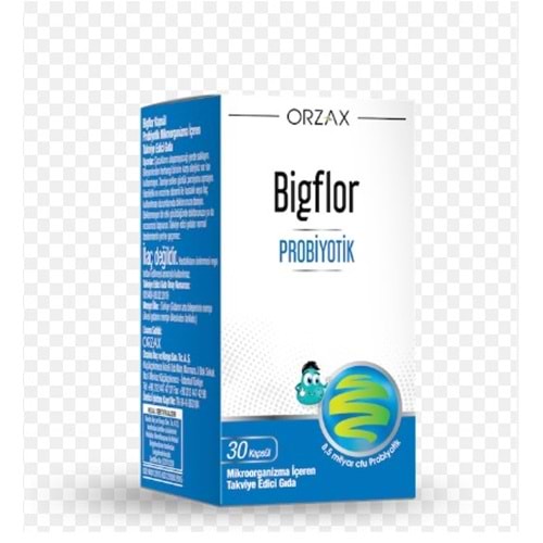 ORZAX BİGFLOR PROBİYOTİK 30 KAPSÜL