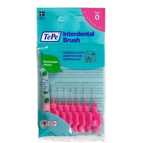 TEPE ARAYÜZ FIRÇASI PEMBE 0,4 ML 8 Lİ PAKET NO : 0