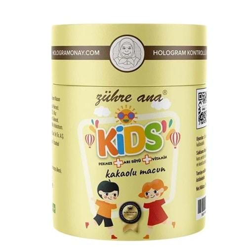 ZÜHRE ANA KİDS ÇOCUK MACUNU 240 ML ARI SÜTÜ PEKMEZ ( KAKAOLU )