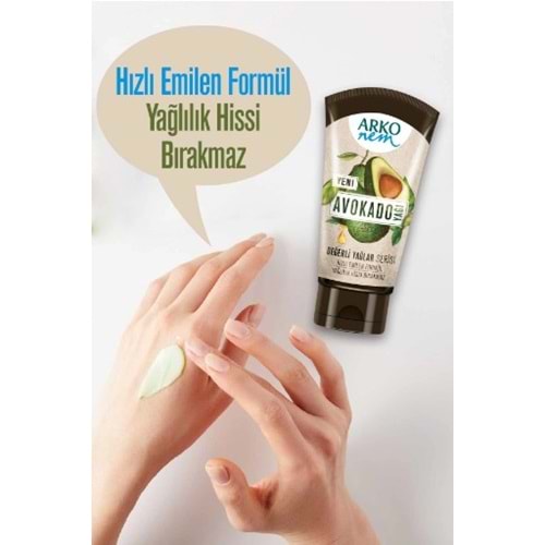 ARKO NEM AVOKADO YAĞI YENİ DEĞERLİ YAĞLAR SERİSİ 60 ML