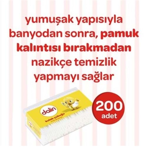 DALİN KULAK TEMİZLEME ÇUBUĞU 200'LÜ