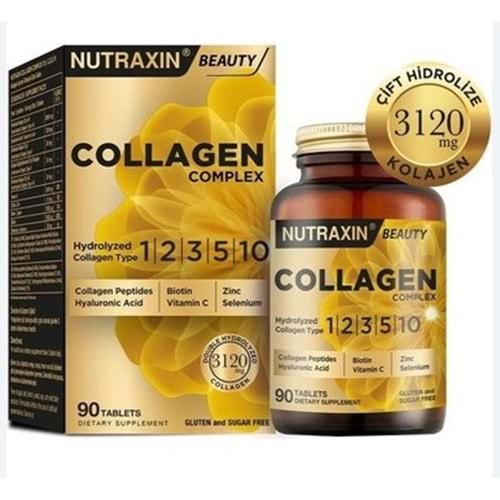 NUTRAXİN COLLAGEN COMPLEX TİP 1-2-3-5-10 3120 MG 90 TABLET