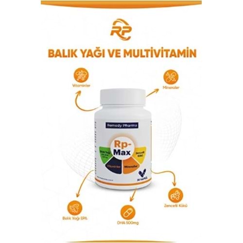 RP MAX MULTİVİTAMİN MİNERALLER VE OMEGA 3 30 KAPSÜL