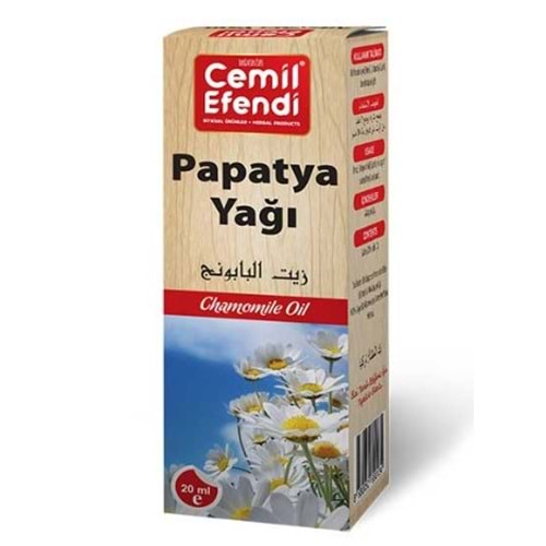CEMİL EFENDİ PAPATYA YAĞI 20 ML (UÇUCU VE SOĞUK PRES)