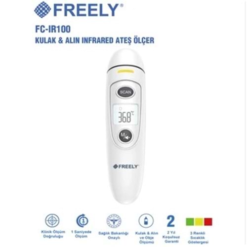 FREELY KULAK VE ALIN ATEŞ ÖLÇER IR100