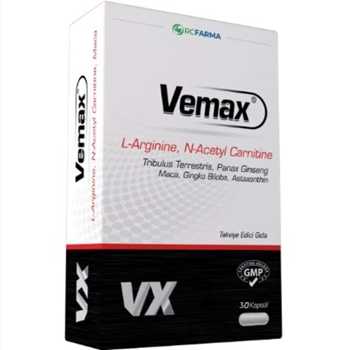 VEMAX 30 KAPSÜL BAĞIŞLILIK GÜNÇLENDİRİCİ