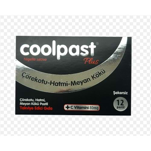 COOLPAST ÇÖREK OTU MEYAN KÖKÜ HATMİ C VİTAMİNİ 12 Lİ PASTİL