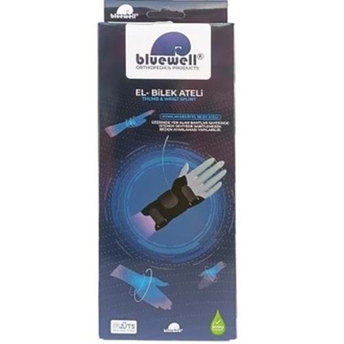 BLUEWELL NEOPREN BAŞPARMAK DESTEKLİ EL BİLEK ATELİ ÇİFT TARAFLI BEDENSİZ