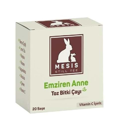 MESİS STİLL TEE EMZİREN ANNE TOZ BİTKİ ÇAYI 20 SAŞE C VİTAMİNİ İÇERİR