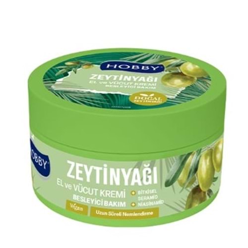 HOBBY ZEYTİNYAĞLI EL VE VÜCUT BESLEYİCİ BAKIM KREMİ 250 ML
