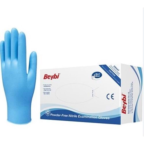 BEYBİ NİTRİL MAVİ PUDRASIZ ELDİVEN LARGE 100'LÜ