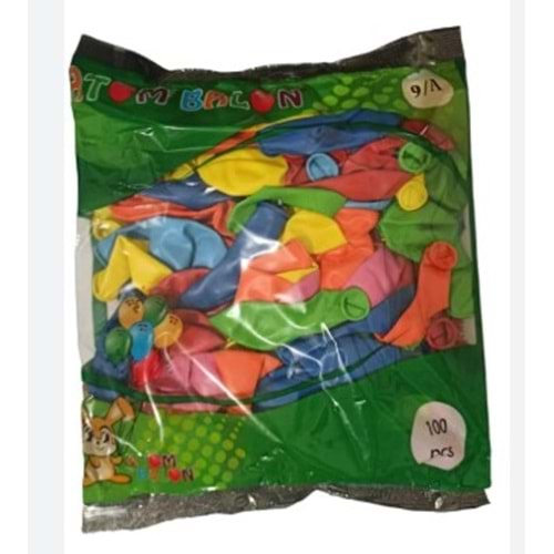 ATOM BALON RENKLİ DESENSİZ BALON 100'LÜ