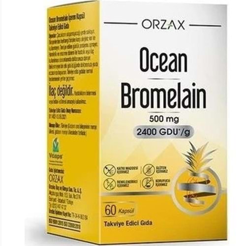 OCEAN BROMELAİN 500 MG 60 KAPSÜL ( SİNDİRİM & ÖDEM ATICI )