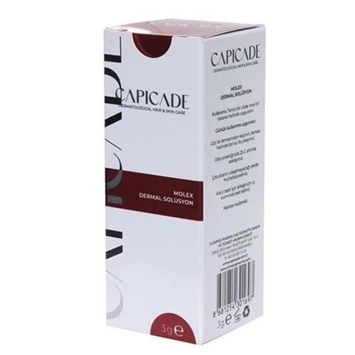 CAPİCADE MOLEX DERMAL SOLÜSYON 3 GR SİĞİL TEDAVİSİ