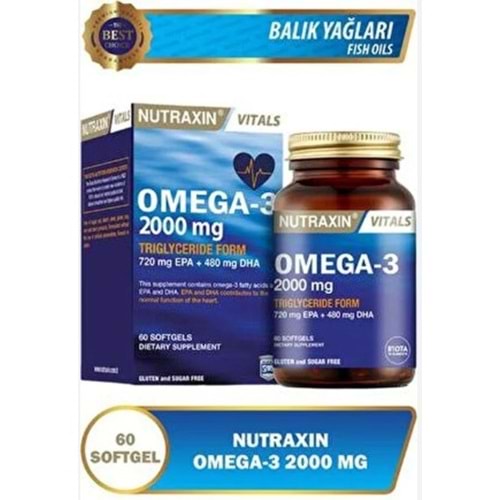 NUTRAXİN OMEGA-3 2000 MG 60 KAPSÜL