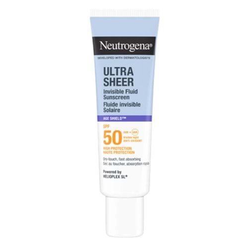 NEUTROGENA ULTRA SHEER FLUİDE INVİSİBLE AGE SHİELD SPF50+ GÜNEŞ KREMİ 50 ML